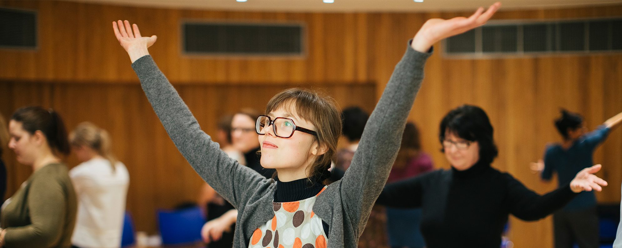 Courses on Learn People with their hands up in the air