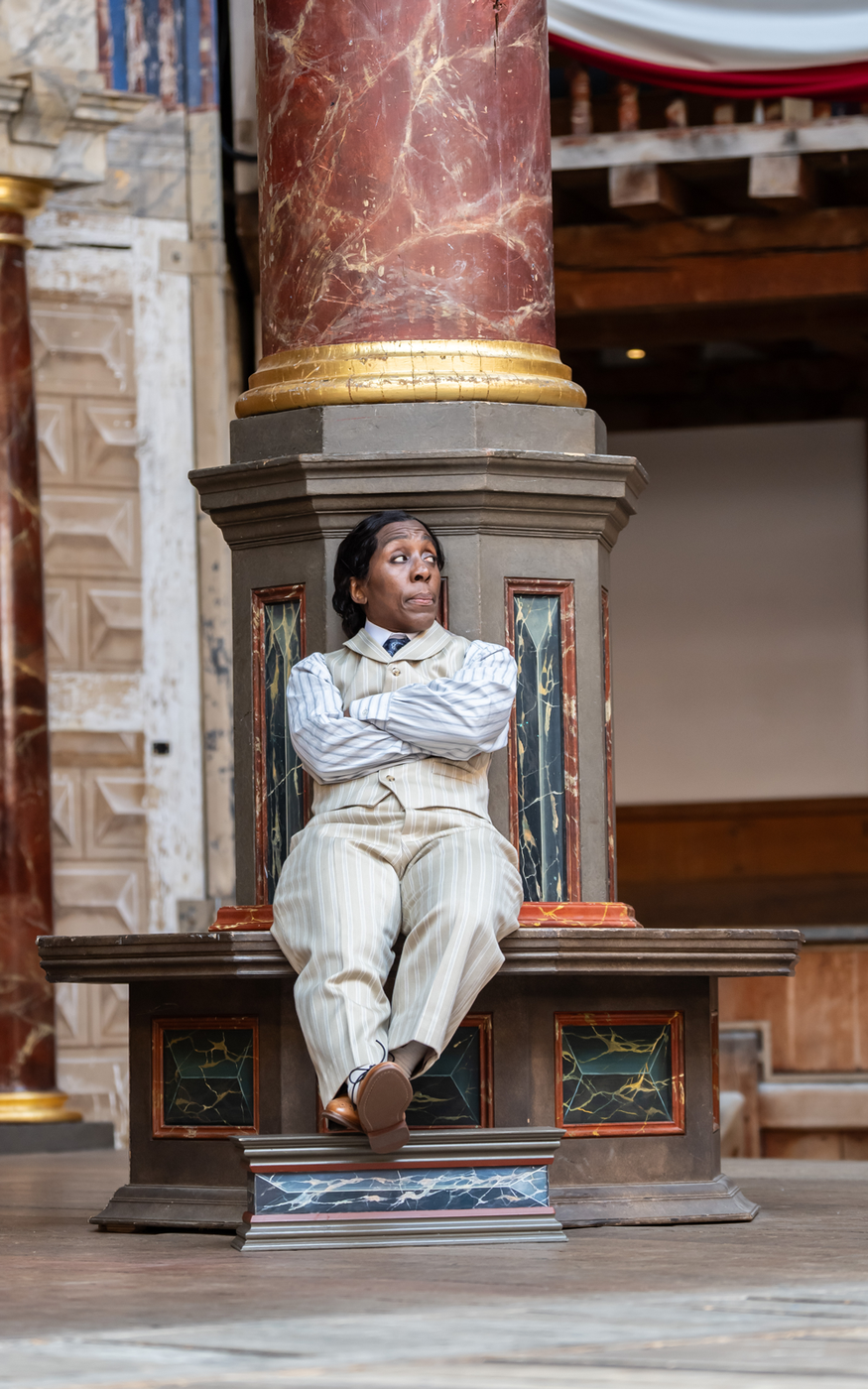 GlobePrincessEssex2024JP_07979 Alison Halstead as Batwa in Princess Essex. Photography by Johan Persson.